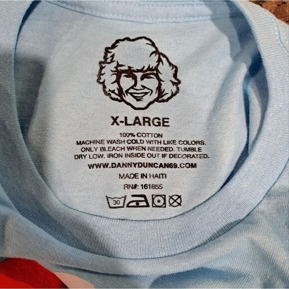 Danny Duncan "i ❤️ hot dads" blue crew neck short sleeve t-shirt sz XL new NWOT - Picture 5 of 5